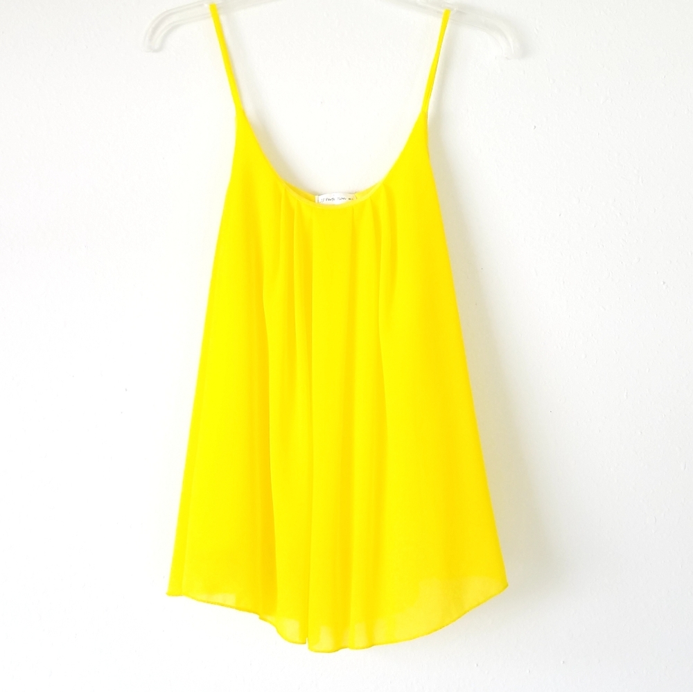 JJ Perfection Pleated Chiffon Layered Tank Top
